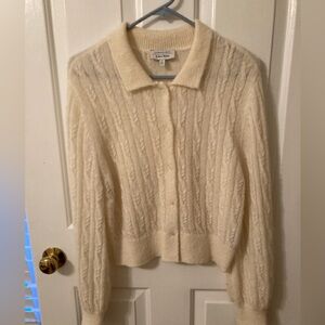 & Other Stories Cream Cable Knit Cardigan